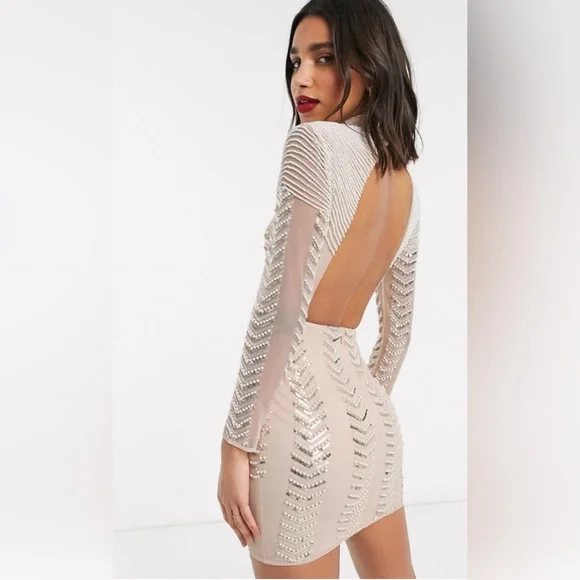 ASOS | Dresses | Asos Long Sleeve Pearl Dress | Poshmark